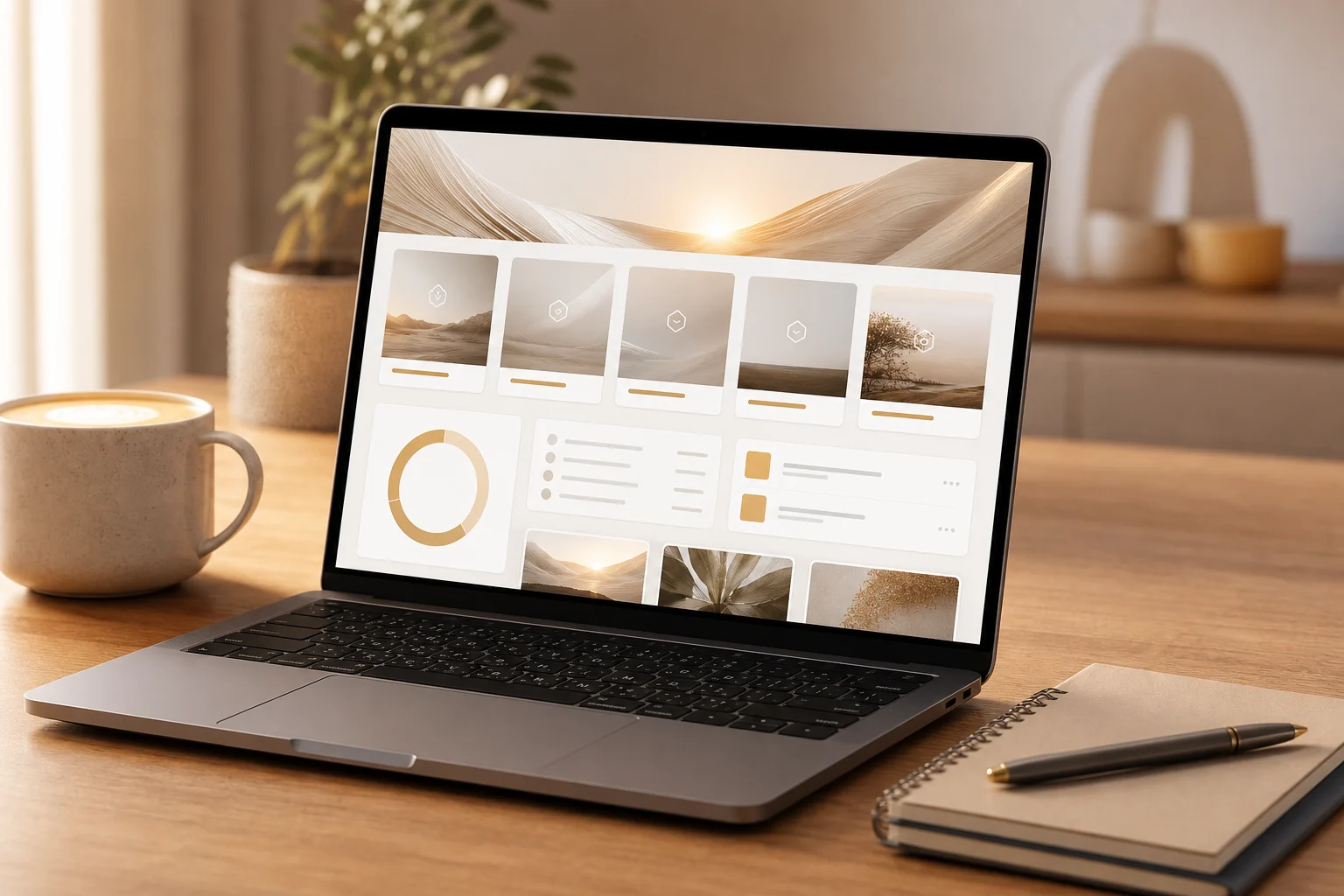 Mini course dashboard and module access mockup